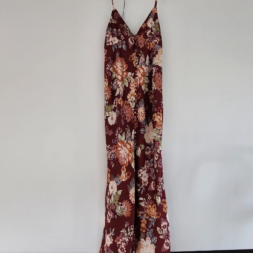 Floral Maxi Dress in Burgundy
